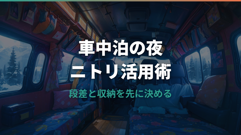 アルファード車中泊でニトリ寝具は使える？サイズ・段差対策・収納まで解説