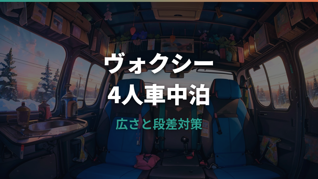 ヴォクシーで車中泊は4人でも可能？家族で寝る広さと段差対策を解説