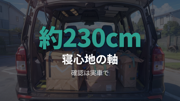 室内サイズと寝やすさは約230cmのフラット面が軸