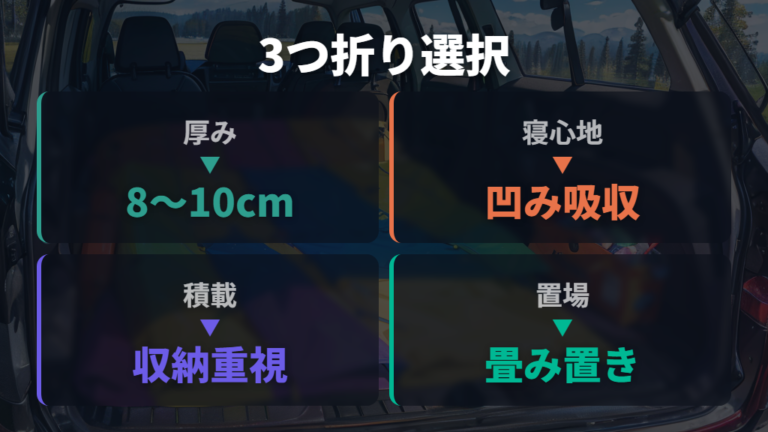 ニトリ三つ折りマットの選び方は厚みと収納性で見る