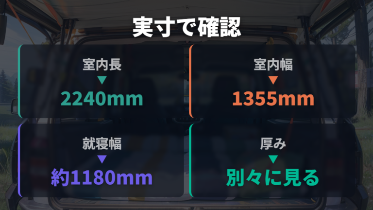 荷室に合うマットサイズは実寸から逆算する