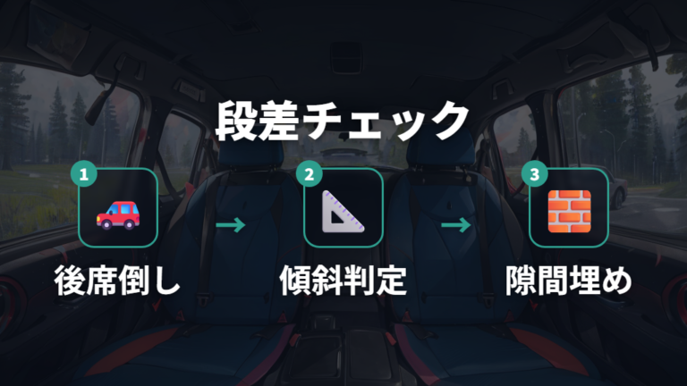 フルフラット時の段差と対策を先に決める