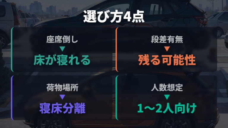 車中泊しやすい車の選び方を整理する