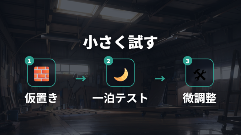 初心者向けDIYの進め方は小さく試して改善する