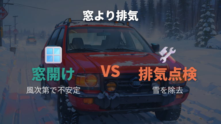雪で排気ガスが車内に入る危険は窓開けだけで防げる?