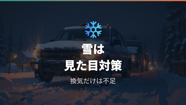 一酸化炭素中毒を防ぐ注意点は雪と換気だけで足りる？