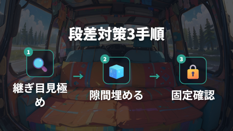 段差をなくす寝床の作り方は埋めて均して固定する