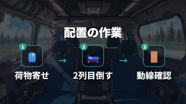 車中泊向きのシートアレンジはリヤフラットが基本