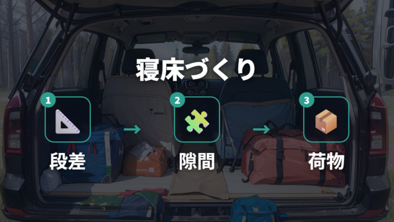 段差解消とマット選びで寝床を平らに近づける