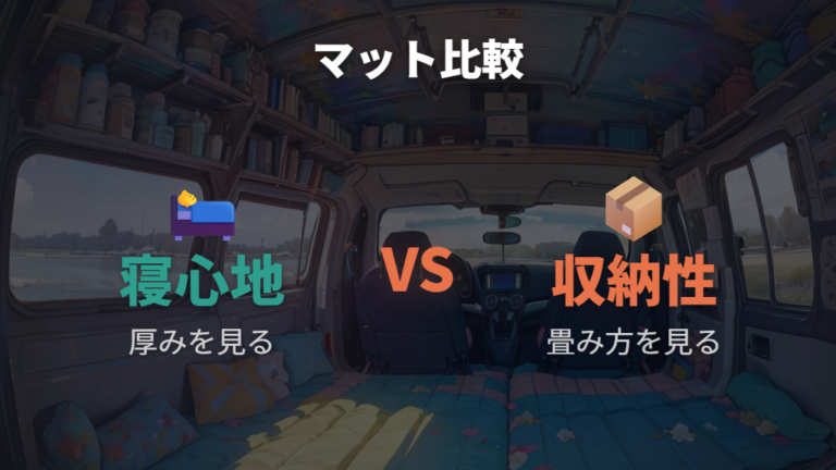 折りたたみマット・車中泊マットのサイズ比較