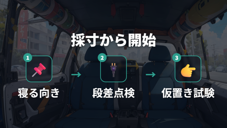 車中泊ベッドの自作方法は採寸から始める
