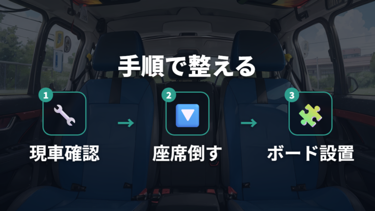 車中泊向けシートアレンジの手順を先に覚える