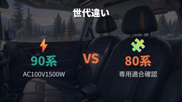 車中泊向きの年式とグレードは90系と80系で考える