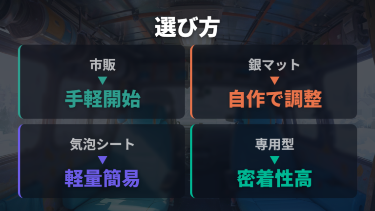 断熱マットとシェードの選び方を比較する