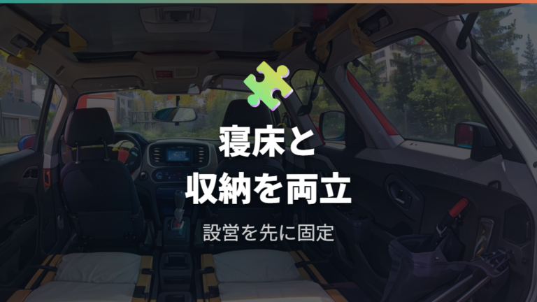 ベッドキットと自作収納で寝床と荷物置き場を両立する