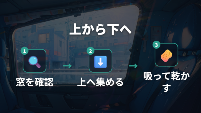 付いた結露の拭き取り方は上から下が基本