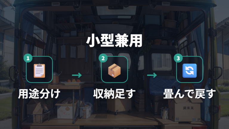 テーブルと収納を兼ねる工夫は小さく作って動かせる形にする