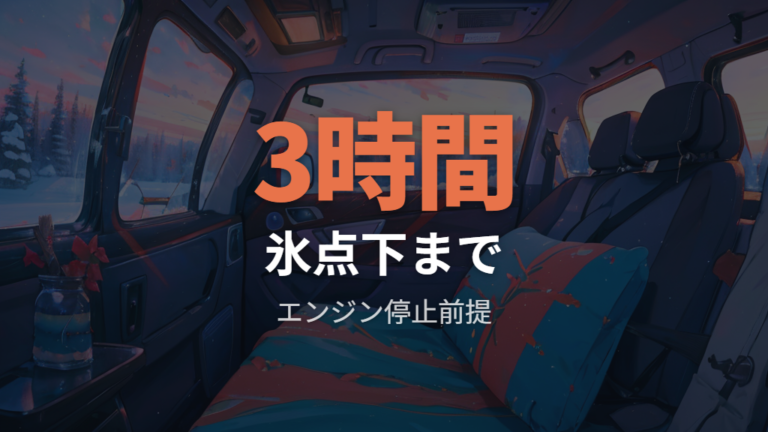 冬の寒さと結露対策はエンジンに頼らず準備する