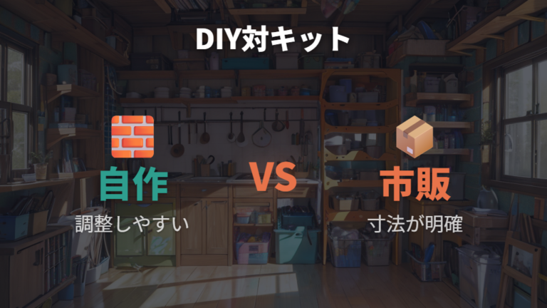 収納棚を自作するコツと市販棚板キットの違い