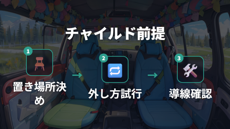 チャイルドシートがある場合の収納