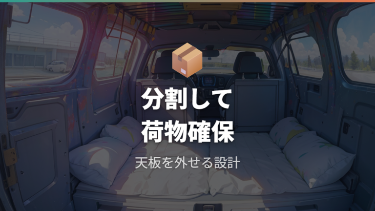 収納しやすい分割ベッドの工夫で荷物置き場を残す