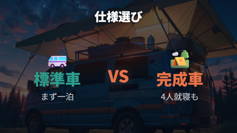 車中泊向け完成車やポップアップ仕様は必要?
