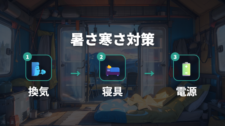 暑さ寒さと電源はエンジン停止前提で考える