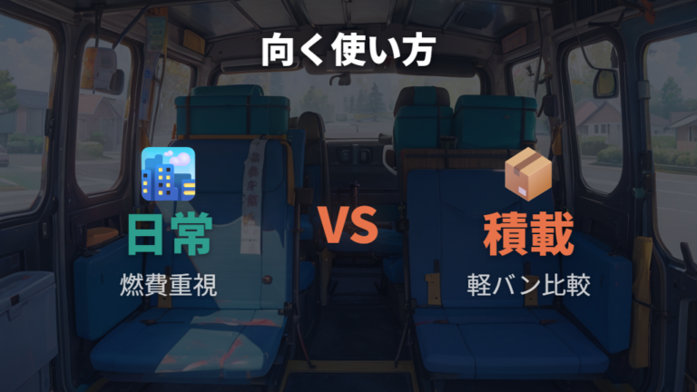 軽バンと比べた使い勝手はどんな人に合う？
