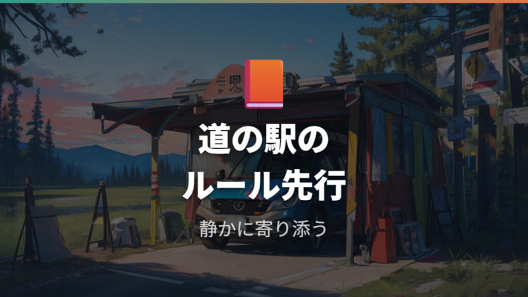 車中泊旅での使い勝手を上げる場所選びとマナー