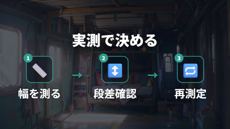 荷室に合うベッド寸法の決め方は実測から始める