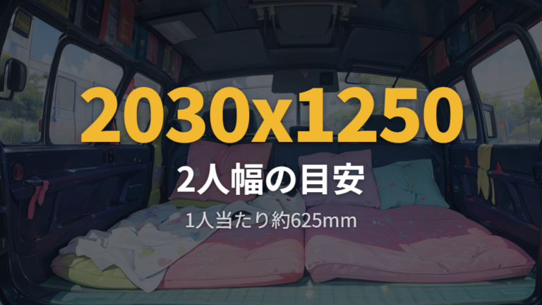 大人2人で寝られる室内の広さはどれくらいか