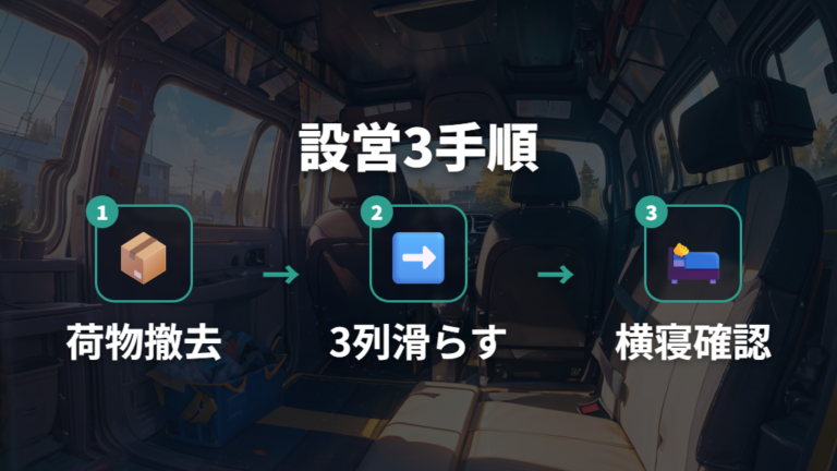 車中泊向けシートアレンジの手順とつまずきやすい点
