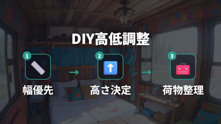 DIYベッドで寝床を広く作る方法は高さを決めてから考える