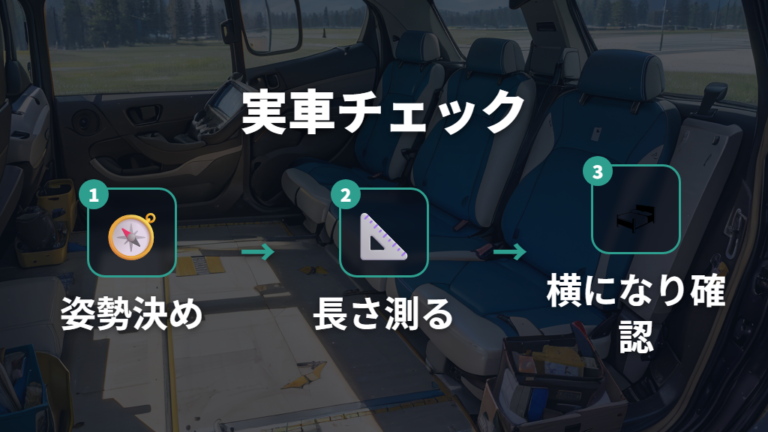 フルフラット化のしやすさは実車で段差と長さを測って決める