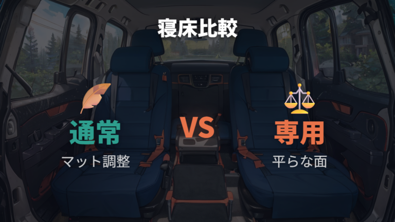 ベッドキットは必要かを通常シートと比較する