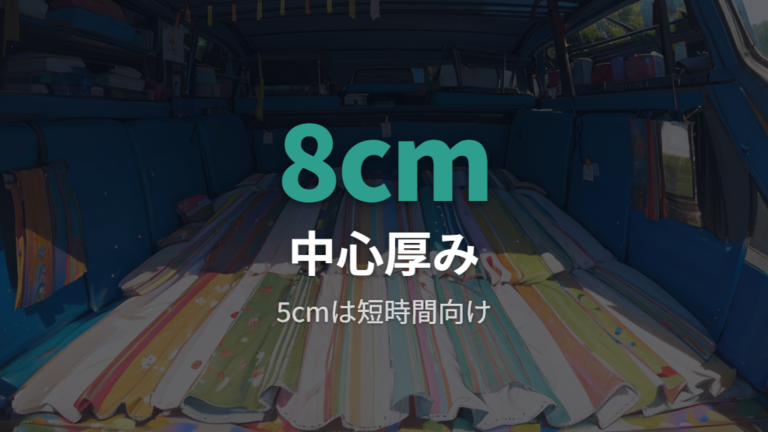 必要なマットの厚みの目安は5cm・8cm・10cmで変わる