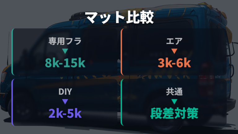 マットとベッドキット選びは手軽さと寝心地で分ける
