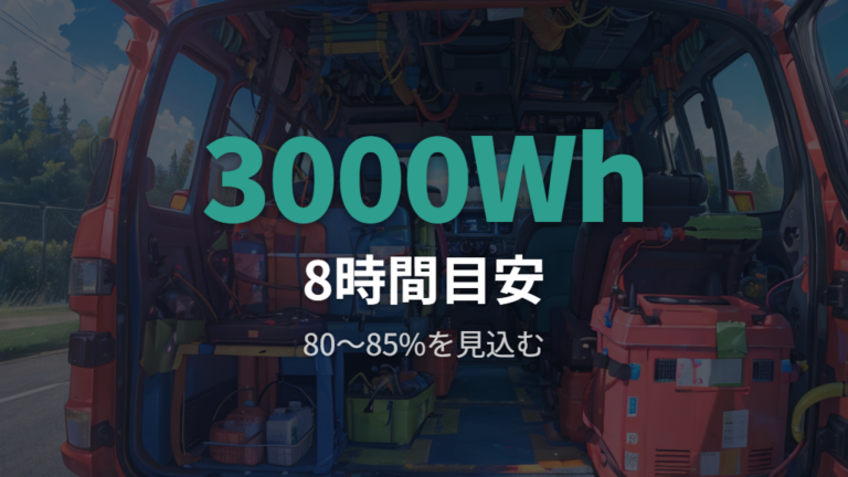 必要な電源容量と稼働時間を数字で見る