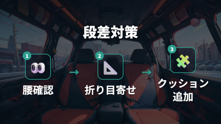 段差を埋める便利グッズは折り目とクッションを使い分ける