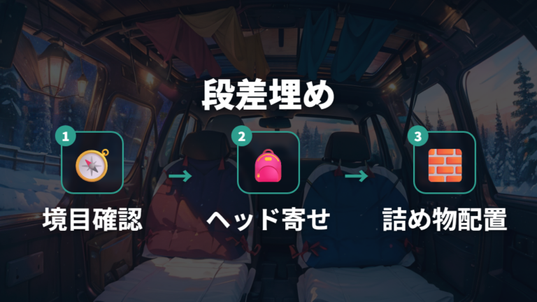 段差を埋める手順はマットと荷物の使い分けが鍵