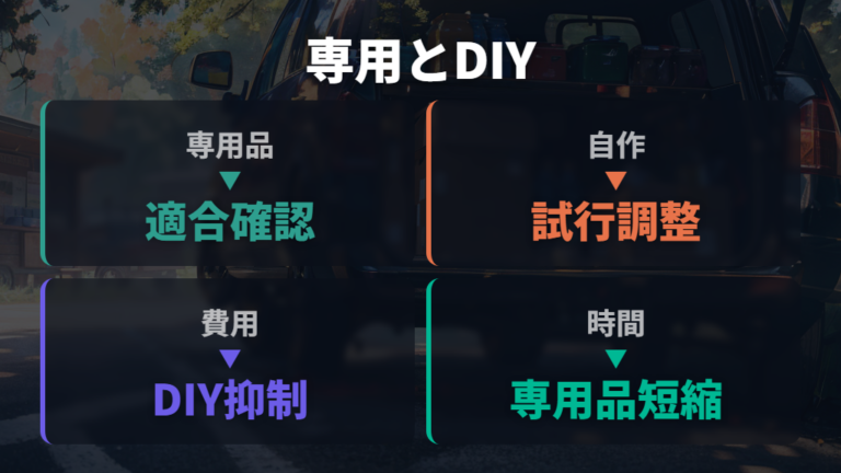 マットと目隠し装備は専用品と自作のどちらが合うか