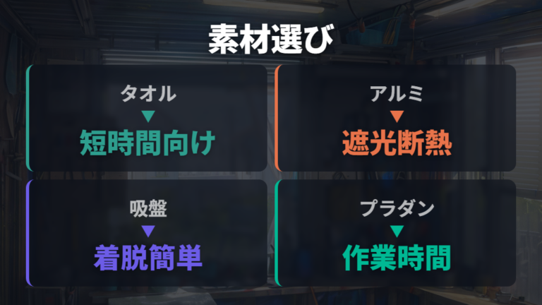 100均で作る簡易目隠しの素材を使い分ける