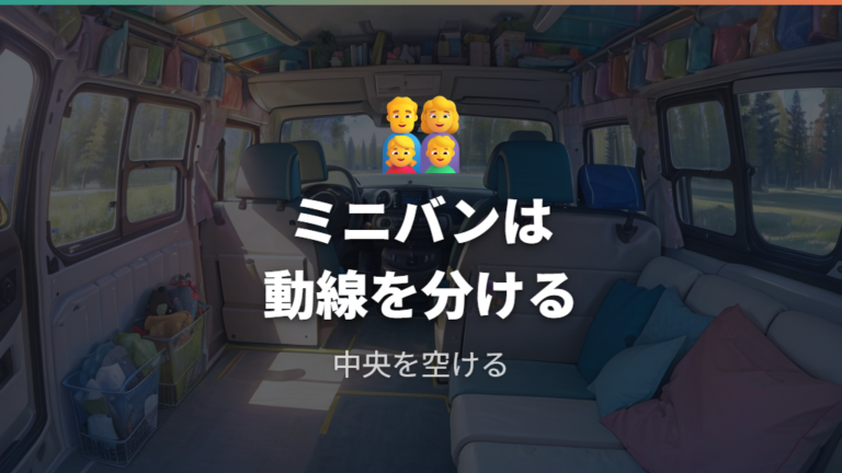 ミニバンで使いやすい収納配置は家族の動線で決める
