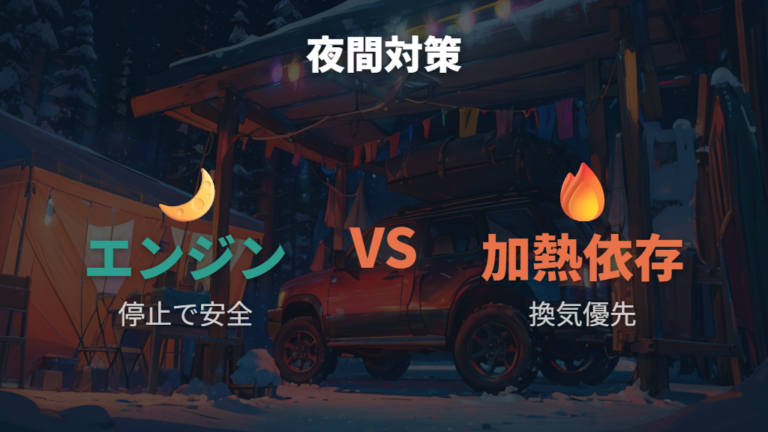 エンジンをかけたまま寝てもいい?換気と寒暖対策の考え方