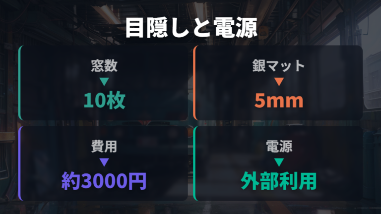 必要な車中泊グッズは目隠しと電源も重要