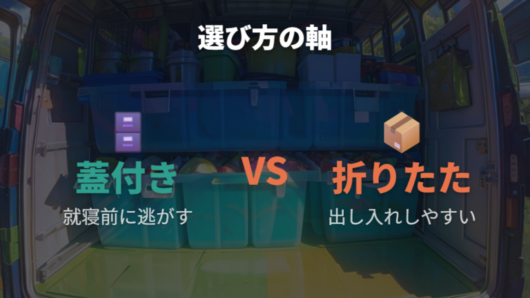 収納ボックスとコンテナはどっちが車中泊向き?