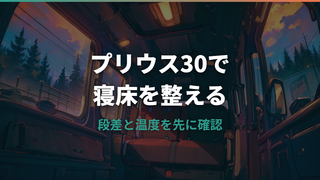 プリウス30系で車中泊はできる？寝床の段差と安全な準備を整理