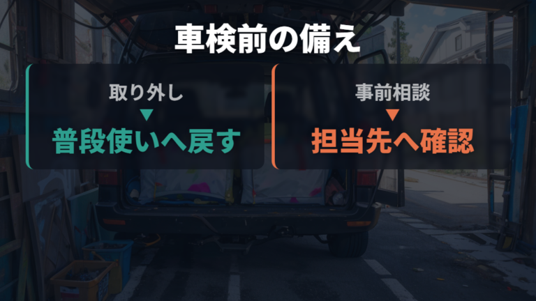 車検で注意したい自作仕様は取り外し可能なら安心?