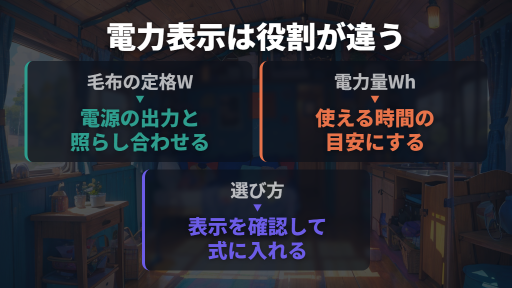 消費電力は40〜80W程度を入口に、使う毛布の表示で決める