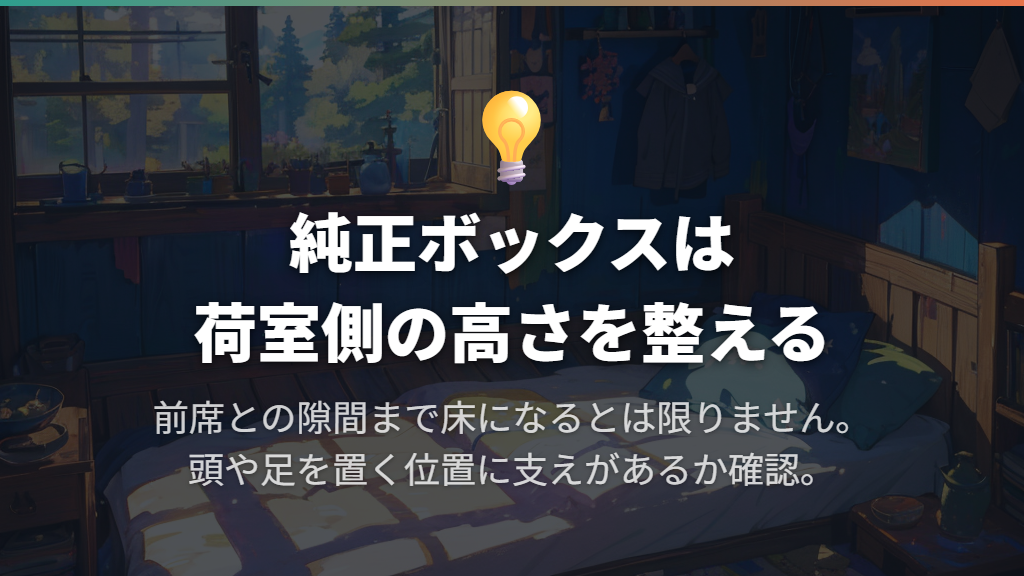 純正ラゲージアクティブボックスで解消できる範囲